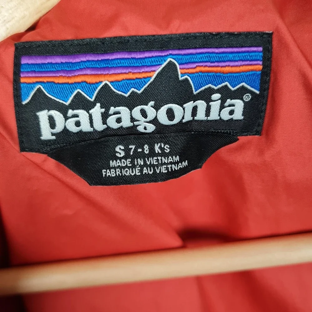 Patagonia Jacket Kids Small 7-8 Blue Nano Puff Brick Quilted PrimaLoft Insulated